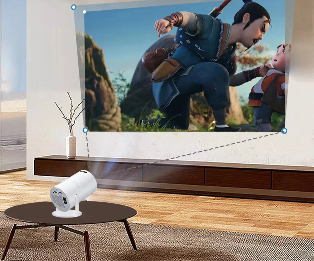 Salange P300 Mini Portable Projector - 4K 8K Video Decoding, 720P HD, Android 11, Wi-Fi, BT 5.1