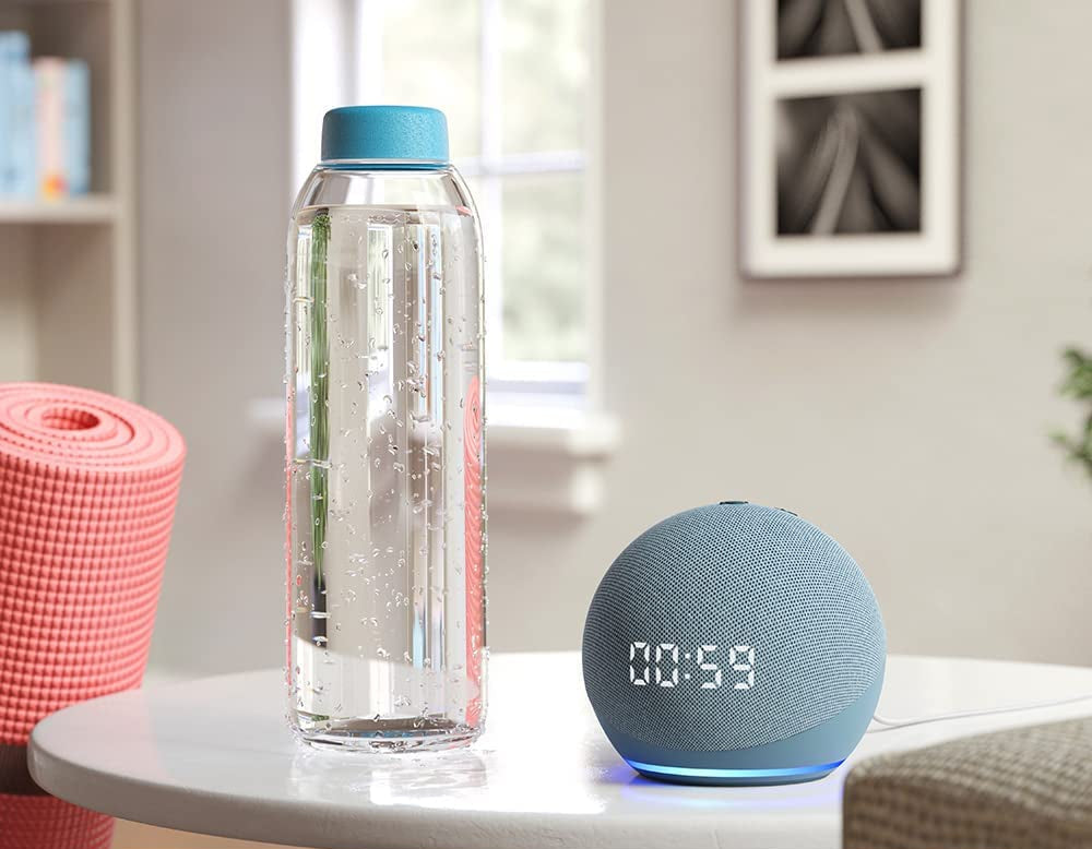 Echo Dot (4Th Gen) | Smart Speaker with Clock and Alexa | Glacier White